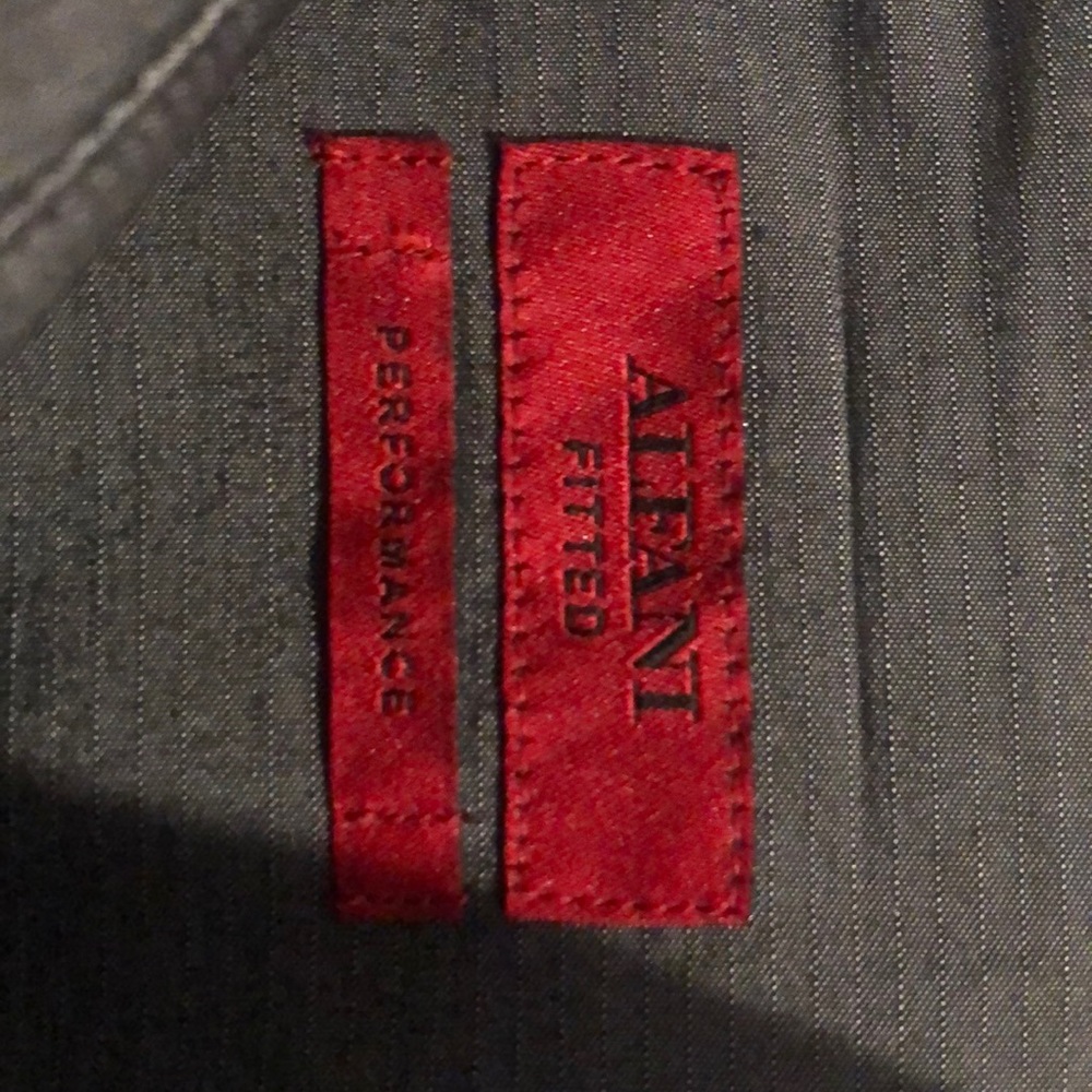 Alfani fitted performance button down gray - Picture 2 of 2